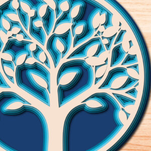 Intra απο ξύλο plywood 3mm-4mm πάχος – Tree of Life, Πολυστρωματικό Αποκομμένο Αρχείο Δίασταση  20x20 cm INTRAFABR-26230990