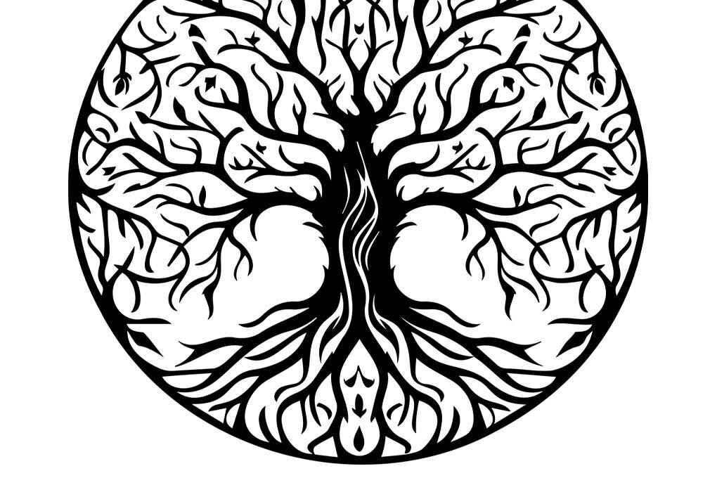 Intra απο ξύλο plywood 3mm-4mm πάχος – Δέντρο της ζωής διανυσματικό  αρχείου Δίασταση  20x20 cm INTRAFABR-81674295