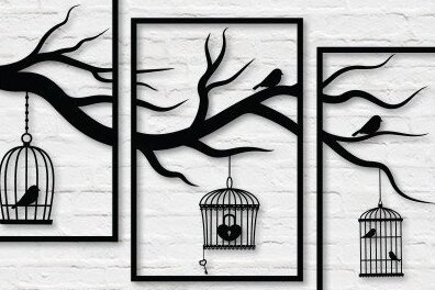 Intra απο ξύλο plywood 3mm-4mm πάχος – Δέντρο της ζωής Τέχνη τοίχου Διακόσμηση με λέιζερ Δίασταση  40x30 cm INTRAFABR-31756563