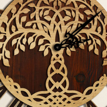 Intra απο ξύλο plywood 3mm-4mm πάχος – Ρολόι τοίχου Tree of Life Δίασταση  40x30 cm INTRAFABR-124401747 - Image 3