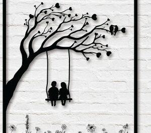 Intra απο ξύλο plywood 3mm-4mm πάχος – Εσωτερική διακόσμηση τοίχου Tree of Life Δίασταση  40x30 cm INTRAFABR-28542893