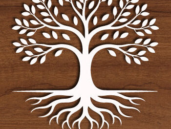 Intra απο ξύλο plywood 3mm-4mm πάχος – Tree of Life Ξύλινο Paper Cut 1632 Δίασταση  20x20 cm INTRAFABR-122703412 - Image 1