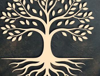Intra απο ξύλο plywood 3mm-4mm πάχος – Tree of Life Ξύλινο Paper Cut 1632 Δίασταση  20x20 cm INTRAFABR-122703412 - Image 2