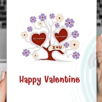 Intra απο ξύλο plywood 3mm-4mm πάχος – Tree of Love 3D Valentine V.2 Δίασταση  20x20 cm INTRAFABR-55678006 - Image 8