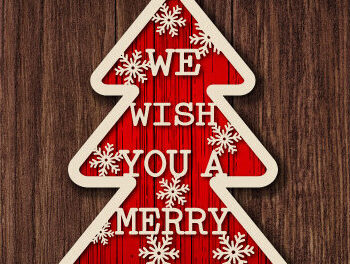 Intra απο ξύλο plywood 3mm-4mm πάχος –  κοπής λέιζερ στολίδι δέντρου Δίασταση  20x20 cm INTRAFABR-78252425 - Image 1