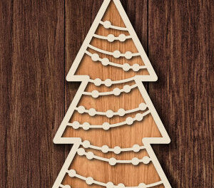 Intra απο ξύλο plywood 3mm-4mm πάχος –  κοπής λέιζερ στολίδι δέντρου Δίασταση  20x20 cm INTRAFABR-78252468