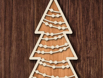 Intra απο ξύλο plywood 3mm-4mm πάχος –  κοπής λέιζερ στολίδι δέντρου Δίασταση  20x20 cm INTRAFABR-78252468 - Image 1