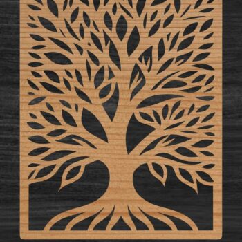 Intra απο ξύλο plywood 3mm-4mm πάχος – Αρχείο αποκοπής λέιζερ πάνελ δέντρου Δίασταση  20x20 cm INTRAFABR-109410859 - Image 1