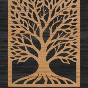 Intra απο ξύλο plywood 3mm-4mm πάχος – Αρχείο αποκοπής λέιζερ πάνελ δέντρου Δίασταση  20x20 cm INTRAFABR-109410789