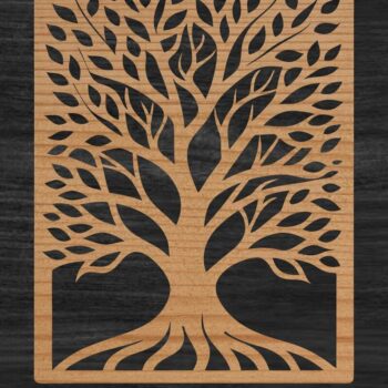 Intra απο ξύλο plywood 3mm-4mm πάχος – Αρχείο αποκοπής λέιζερ πάνελ δέντρου Δίασταση  20x20 cm INTRAFABR-109410789 - Image 1