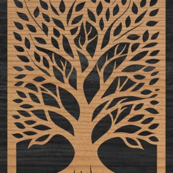 Intra απο ξύλο plywood 3mm-4mm πάχος – Αρχείο αποκοπής λέιζερ πάνελ δέντρου Δίασταση  20x20 cm INTRAFABR-109410789 - Image 3