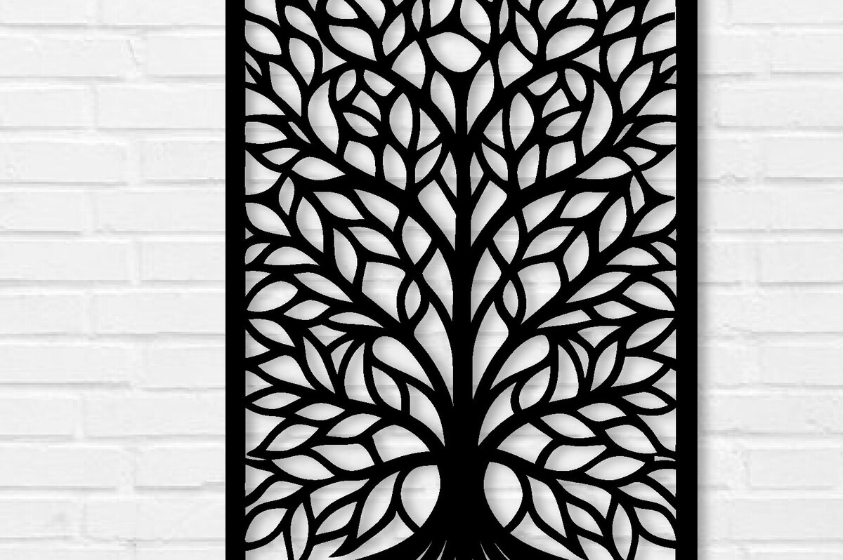 Intra απο ξύλο plywood 3mm-4mm πάχος – Αρχείο κοπής με λέιζερ μεταλλικού τοίχου Πάνελ δέντρου Δίασταση  40x30 cm INTRAFABR-102169319