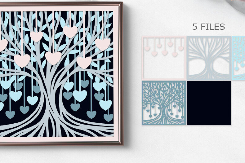 Intra απο ξύλο plywood 3mm-4mm πάχος – Κοπή χαρτιού δέντρου / Χαρτόκοψη δέντρου/ Laye Δίασταση  20x20 cm INTRAFABR-85927303