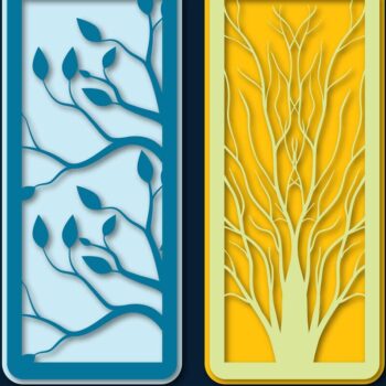 Intra απο ξύλο plywood 3mm-4mm πάχος – Πακέτο αρχείου σελιδοδείκτες Tree Papercut Δίασταση  20x20 cm INTRAFABR-71298223 - Image 1