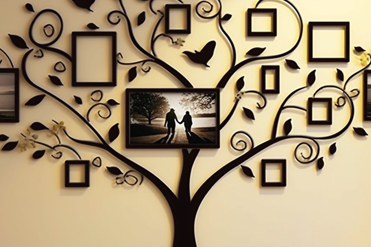 Intra απο ξύλο plywood 3mm-4mm πάχος – Δέντρο Κορνίζα Διακόσμηση Τοίχου Δίασταση  40x30 cm INTRAFABR-89781117