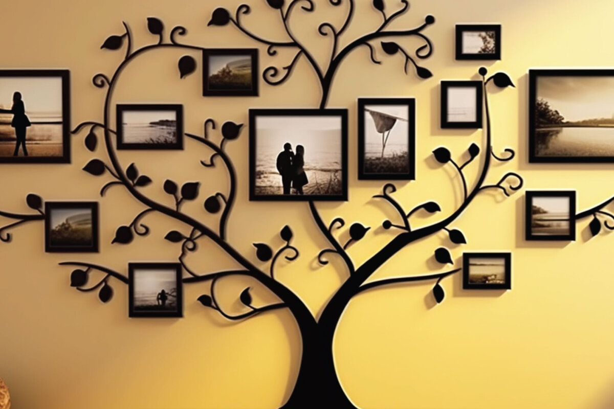 Intra απο ξύλο plywood 3mm-4mm πάχος – Δέντρο Κορνίζα Διακόσμηση Τοίχου Δίασταση  40x30 cm INTRAFABR-89782269