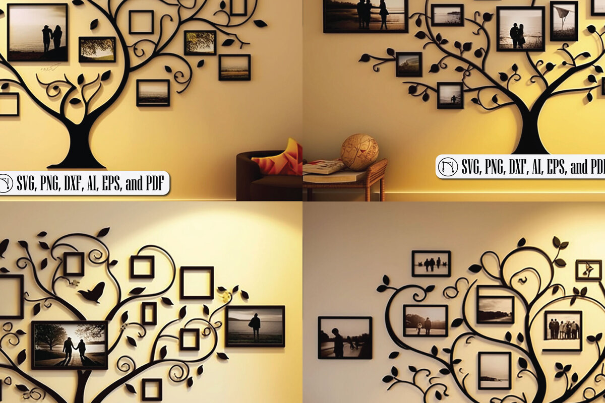 Intra απο ξύλο plywood 3mm-4mm πάχος – Δέντρο Κορνίζα Διακόσμηση Τοίχου Πακέτο Δίασταση  40x30 cm INTRAFABR-89782481