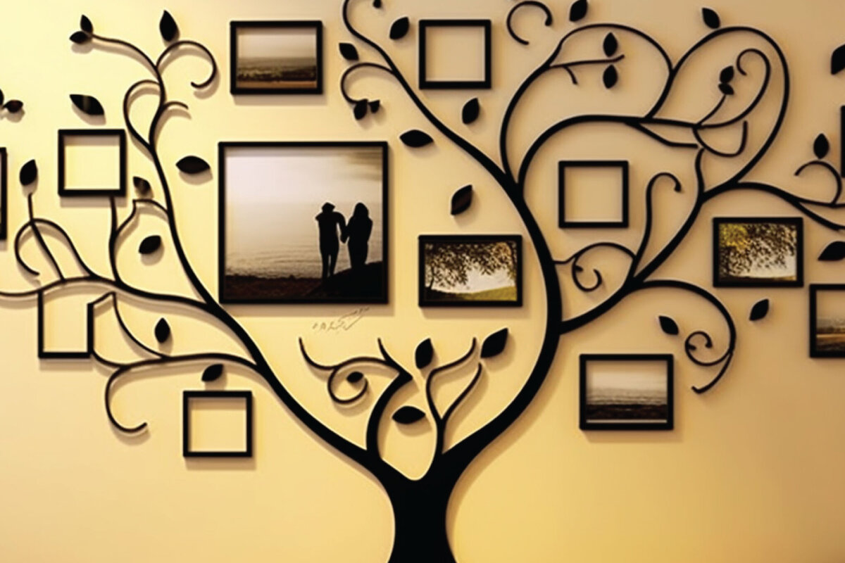 Intra απο ξύλο plywood 3mm-4mm πάχος – Δέντρο Κορνίζα Διακόσμηση Τοίχου Δίασταση  40x30 cm INTRAFABR-89779563