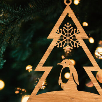 Intra απο ξύλο plywood 3mm-4mm πάχος – Χριστουγεννιάτικο στολίδι σε σχήμα δέντρου Δίασταση  20x20 cm INTRAFABR-107371211 - Image 1