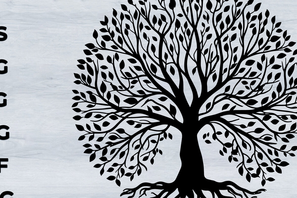 Intra απο ξύλο plywood 3mm-4mm πάχος – Αρχείο αποκοπής Silhouette δέντρου Δίασταση  20x20 cm INTRAFABR-102878373