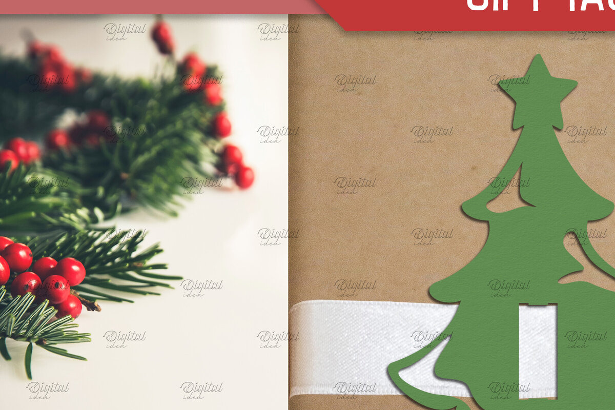 Intra απο ξύλο plywood 3mm-4mm πάχος – Δέντρο. Ετικέτα δώρου Χριστουγεννιάτικη κορδέλα Δίασταση  20x20 cm INTRAFABR-83081247