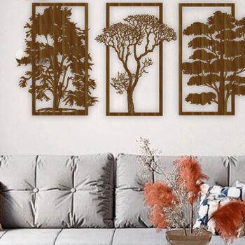 Intra απο ξύλο plywood 3mm-4mm πάχος – Τρίπτυχο δέντρο Δίασταση  20x20 cm INTRAFABR-119612475 - Image 2