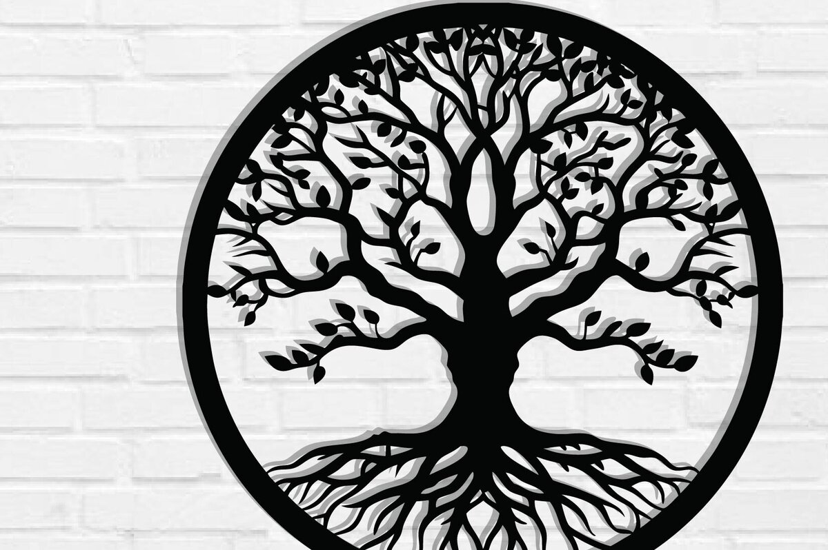 Intra απο ξύλο plywood 3mm-4mm πάχος – Διακόσμηση τοίχου δέντρου με λέιζερ Δίασταση  40x30 cm INTRAFABR-117463389