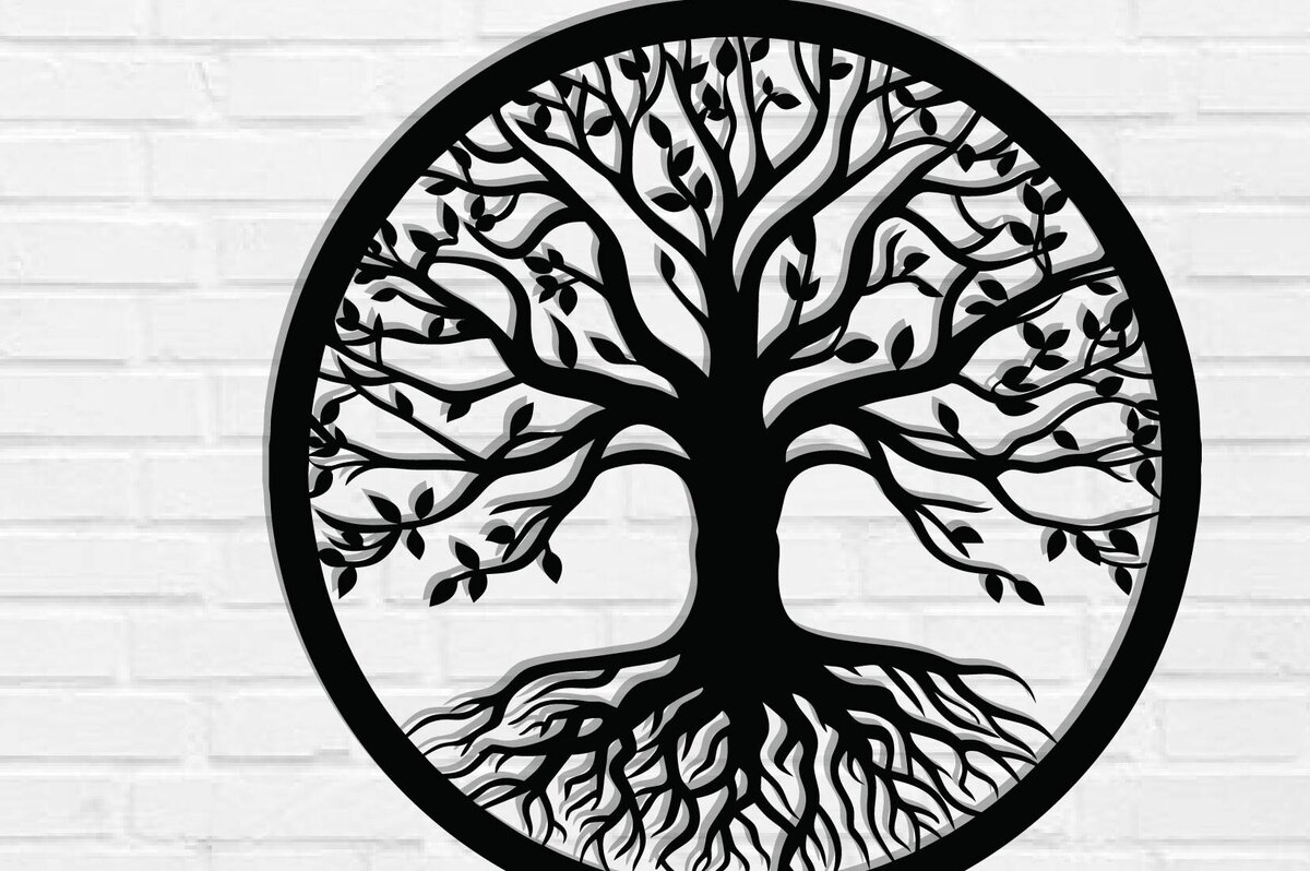 Intra απο ξύλο plywood 3mm-4mm πάχος – Διακόσμηση τοίχου δέντρου με λέιζερ Δίασταση  40x30 cm INTRAFABR-117464319