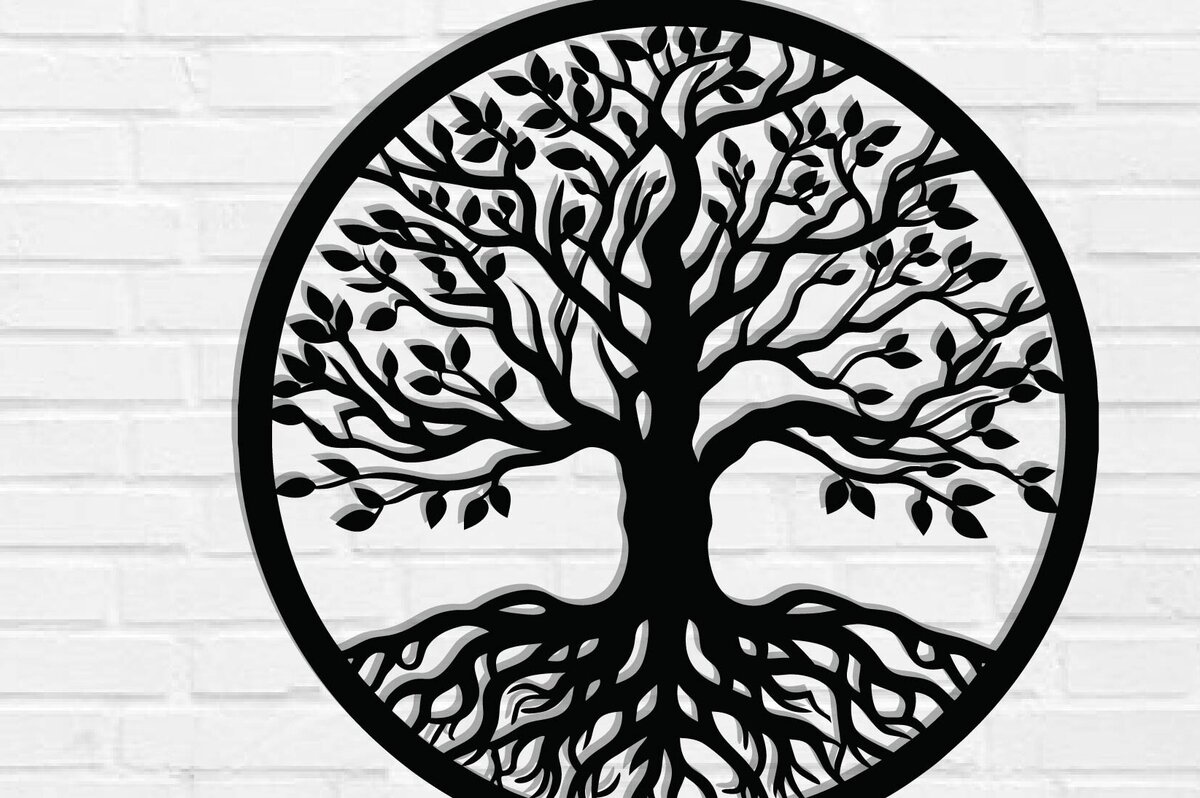 Intra απο ξύλο plywood 3mm-4mm πάχος – Διακόσμηση τοίχου δέντρου με λέιζερ Δίασταση  40x30 cm INTRAFABR-118729874