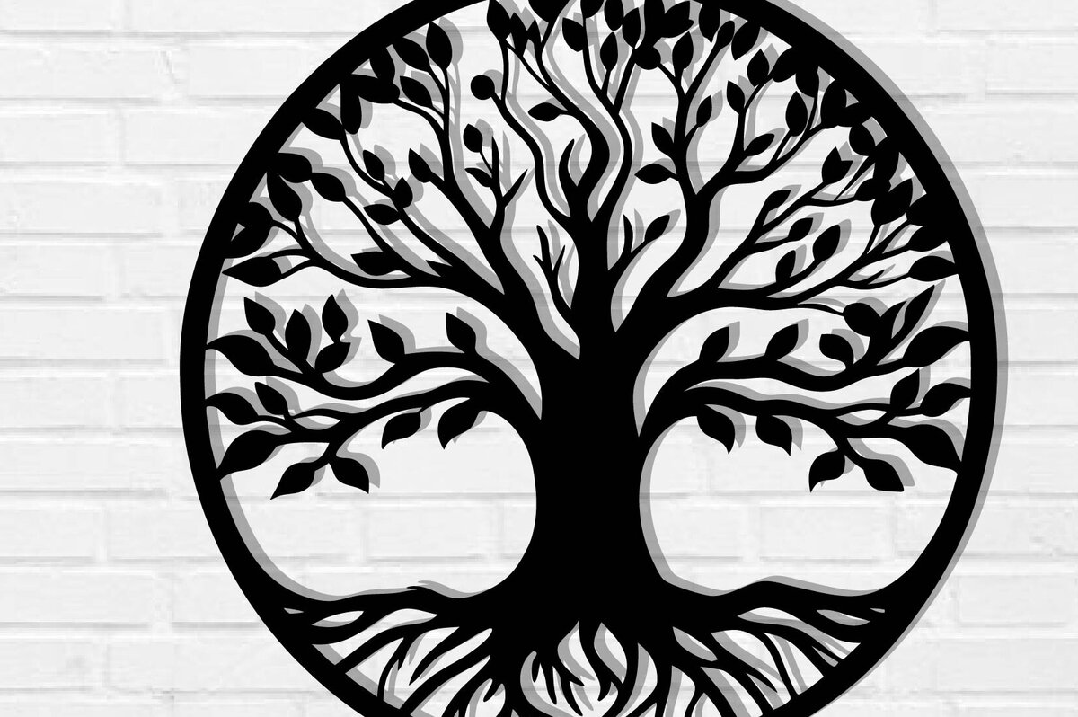 Intra απο ξύλο plywood 3mm-4mm πάχος – Διακόσμηση τοίχου δέντρου με λέιζερ Δίασταση  40x30 cm INTRAFABR-113046728