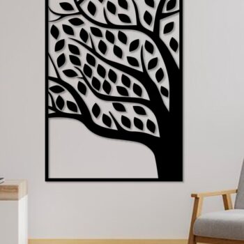 Intra απο ξύλο plywood 3mm-4mm πάχος – Χειροτεχνία με λέιζερ διακόσμηση εσωτερικού τοίχου δέντρου Δίασταση 40x30 cm INTRAFABR-85710532 - Image 2