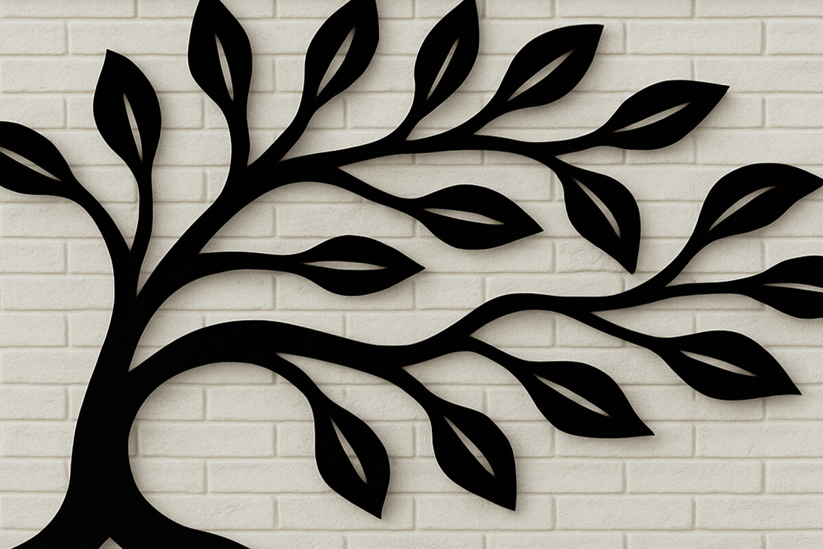 Intra απο ξύλο plywood 3mm-4mm πάχος –  κοπής με λέιζερ πάνελ τοίχου δέντρου Δίασταση  40x30 cm INTRAFABR-120762479