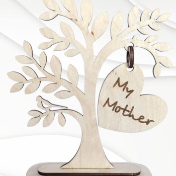 Intra απο ξύλο plywood 3mm-4mm πάχος – Δέντρο με καρδιά, Επιτραπέζια διακόσμηση Κόψιμο με λέιζερ Δίασταση  20x20 cm INTRAFABR-76230893 - Image 1