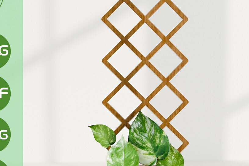 Intra απο ξύλο plywood 3mm-4mm πάχος – Καφασωτά για αναρρίχηση φυτών με λέιζερ Δίασταση  20x20 cm INTRAFABR-99219293