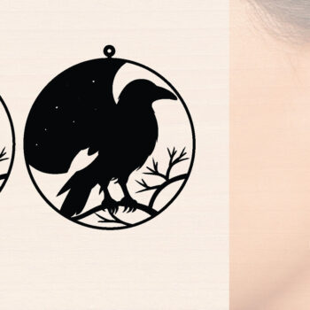 Intra απο ξύλο plywood 3mm-4mm πάχος – Μοντέρνα Ξύλινα Σκουλαρίκια Bird Δίασταση  5x5 cm INTRAFABR-117189766 - Image 1