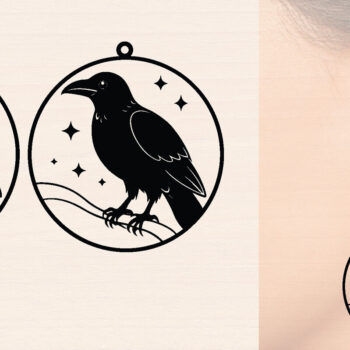 Intra απο ξύλο plywood 3mm-4mm πάχος – Μοντέρνα Ξύλινα Σκουλαρίκια Bird Δίασταση  5x5 cm INTRAFABR-117188048 - Image 1