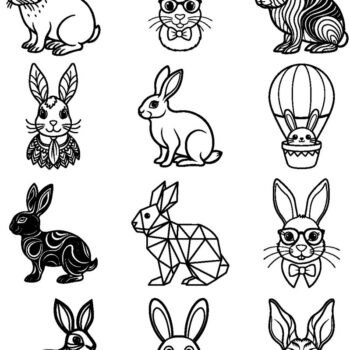 Intra απο ξύλο plywood 3mm-4mm πάχος – Πακέτο με μοντέρνο Πασχαλινό Λαγουδάκι Δίασταση  20x20 cm INTRAFABR-117137312 - Image 2