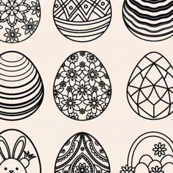 Intra απο ξύλο plywood 3mm-4mm πάχος – Μοντέρνο πακέτο πασχαλινών αυγών με λέιζερ Δίασταση  20x20 cm INTRAFABR-117120168 - Image 2