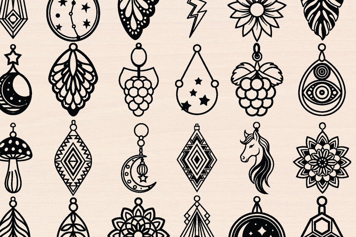 Intra απο ξύλο plywood 3mm-4mm πάχος – Μοντέρνα Ξύλινα Σκουλαρίκια Πακέτο κοπής με λέιζερ Δίασταση  5x5 cm INTRAFABR-116433051