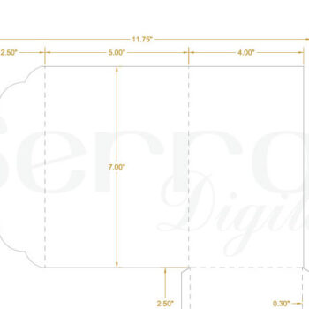Intra απο ξύλο plywood 3mm-4mm πάχος – Τριδιπλό αρχείο αποκοπής πρόσκλησης Δίασταση  20x20 cm INTRAFABR-4043503 - Image 2