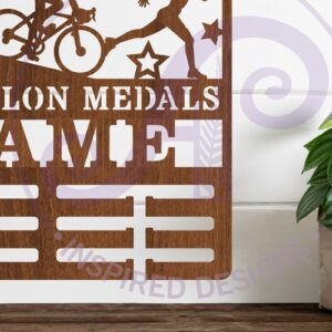 Intra απο ξύλο plywood 3mm-4mm πάχος – Όνομα κατόχου μεταλλίου Τριάθλου Γυναίκα Δίασταση  20x20 cm INTRAFABR-83986260