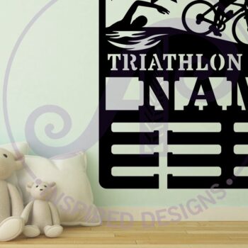 Intra απο ξύλο plywood 3mm-4mm πάχος – Όνομα κατόχου μεταλλίου Τριάθλου Γυναίκα Δίασταση  20x20 cm INTRAFABR-83986260 - Image 2