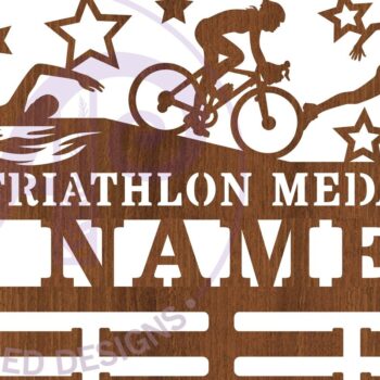 Intra απο ξύλο plywood 3mm-4mm πάχος – Όνομα κατόχου μεταλλίου Τριάθλου Γυναίκα Δίασταση  20x20 cm INTRAFABR-83986260 - Image 4