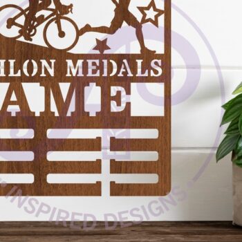 Intra απο ξύλο plywood 3mm-4mm πάχος – Ονοματεπώνυμο κατόχου μεταλλίου Τριάθλου Δίασταση  20x20 cm INTRAFABR-83674922 - Image 1