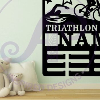 Intra απο ξύλο plywood 3mm-4mm πάχος – Ονοματεπώνυμο κατόχου μεταλλίου Τριάθλου Δίασταση  20x20 cm INTRAFABR-83674922 - Image 2