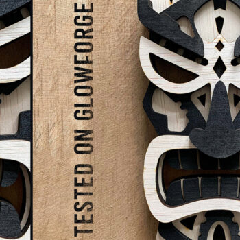 Intra απο ξύλο plywood 3mm-4mm πάχος – Tribal Mask 3D Layered Δίασταση  20x20 cm INTRAFABR-28941008 - Image 4