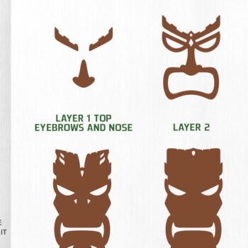 Intra απο ξύλο plywood 3mm-4mm πάχος – Tribal Mask 3D Layered Δίασταση  20x20 cm INTRAFABR-28941008 - Image 8