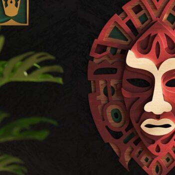 Intra απο ξύλο plywood 3mm-4mm πάχος – Tribal Mask V1 3D Layered Δίασταση  20x20 cm INTRAFABR-60307245 - Image 8