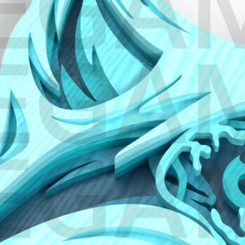 Intra απο ξύλο plywood 3mm-4mm πάχος – Tribal Shark Layered Δίασταση  20x20 cm INTRAFABR-121582275 - Image 3