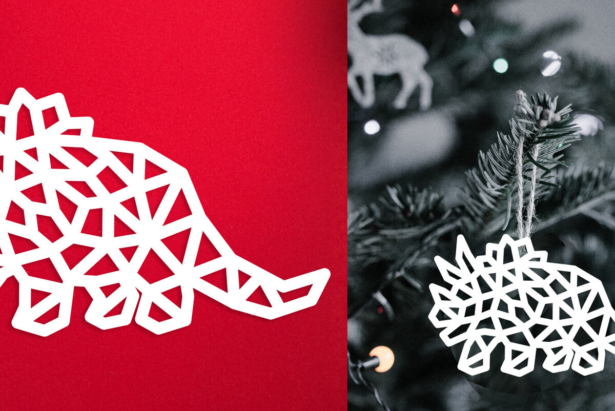 Intra απο ξύλο plywood 3mm-4mm πάχος – Triceratops Dinosaur Cut με λέιζερ Δίασταση  20x20 cm INTRAFABR-119034017